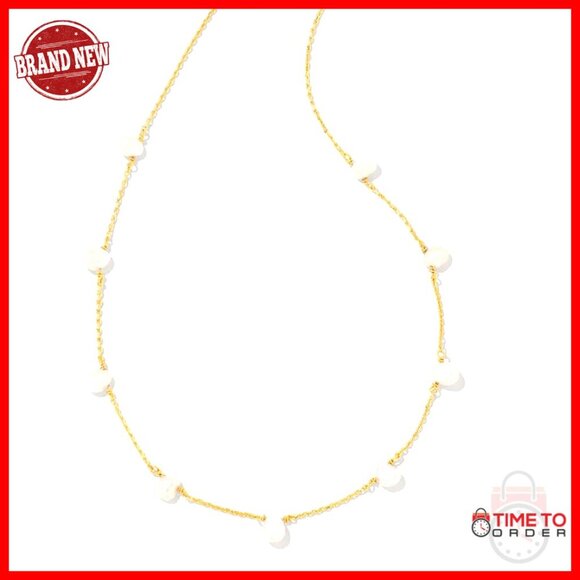 Jewelry - 14k Gold-Plated Pearl Strand Necklace, 16" Chain with 3" Extender, 9 Cultured